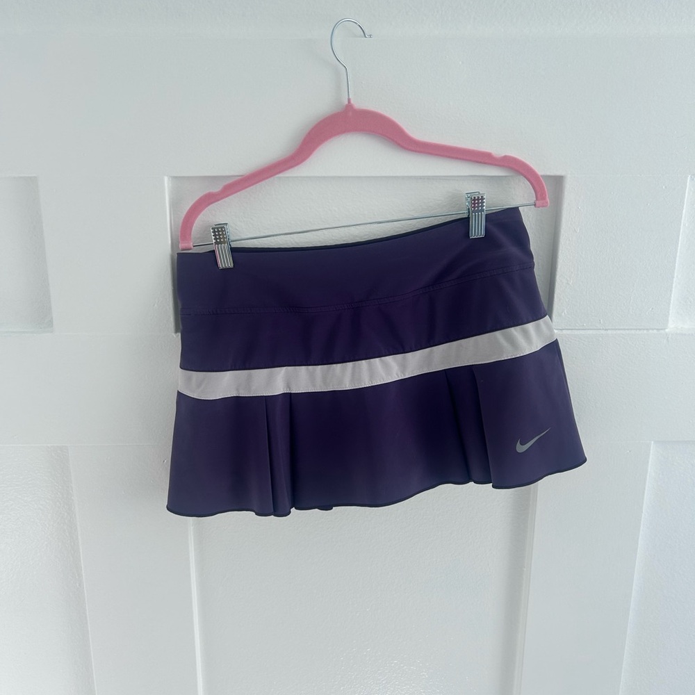 Nike Purple and White Tennis Skirt